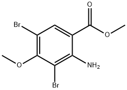 2-氨基-3,5-二溴-4-甲氧基苯甲酸甲酯, 2092263-35-7, 结构式
