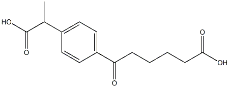 6-[4-(1-Carboxy-ethyl)-phenyl]-6-oxo-hexanoic acid, , 结构式