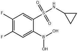 (2-(N-cyclopropylsulfaMoyl)-4,5-difluorophenyl)boronic acid Structure