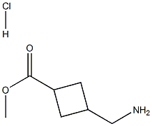Methyl 3-(AMinoMethyl)cyclobutanecarboxylate Hydrochloride Structure