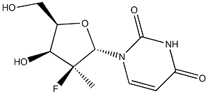 1-((2S,3S,4S,5R)-3-fluoro-4-hydroxy-5-(hydroxyMethyl)-3-Methyltetrahydrofuran-2-yl)pyriMidine-2,4(1H,3H)-dione Structure