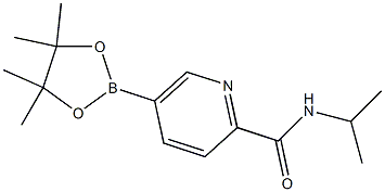 N-异丙基-5-(4,4,5,5-四甲基-1,3,2-二氧杂环戊硼烷-2-基)吡啶酰胺, , 结构式