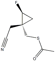 S-(((1S,2S)-1-(CyanoMethyl)-2-fluorocyclopropyl)Methyl) ethanethioate Struktur