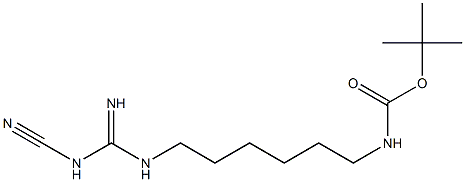tert-Butyl (6-(3-Cyanoguanidino)hexyl)carbaMate Structure