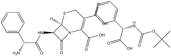 N-Boc D-(-)-2-Phenylglycine Cephalexinate Struktur