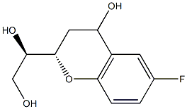 (1R)-1-((2S)-6-Fluoro-4-HydroxychroMan-2-yl)ethane-1,2-diol Struktur