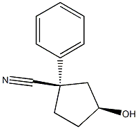 (1R,3S)-3-Hydroxy-1-phenylcyclopentanecarbonitrile