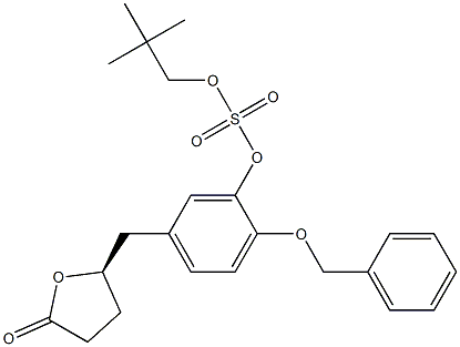 (R)-2-(Benzyloxy)-5-((5-oxotetrahydrofuran-2-yl)Methyl)phenyl Neopentyl Sulfate Structure