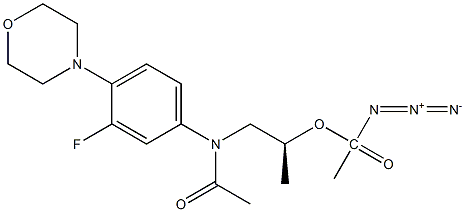 (S)-1-Azido-3-(N-(3-fluoro-4-Morpholinophenyl)acetaMido)propan-2-yl Acetate, 2512219-58-6, 结构式