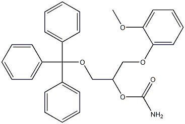 1-(2-Methoxyphenoxy)-3-(trityloxy)propan-2-yl carbaMate Structure