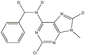 2-Chloro-9-Methyl-6-(benzylaMino)purine-d3 Structure