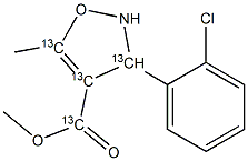 3-(2-Chlorophenyl)-5-Methyl-2,3-dihydroisoxazole-4-carboxylic Acid Methyl Ester-13C4 Struktur