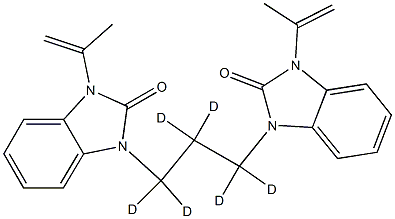 3,3'-(Propane-1,3-diyl)bis(1-(prop-1-en-2-yl)-1H-benzo[d]iMidazol-2(3H)-one)-d6 Structure