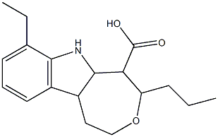 7-Ethyl-4-propyl-2,4,5,5a,6,10b-hexahydro-1H-oxepino[4,5-b]indole-5-carboxylic Acid Structure