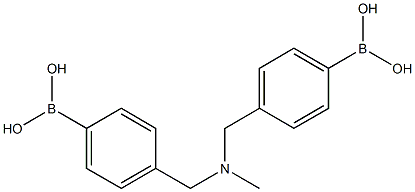 (((メチルアザンジイル)ビス(メチレン))ビス(4,1-フェニレン))ジボロン酸 化学構造式