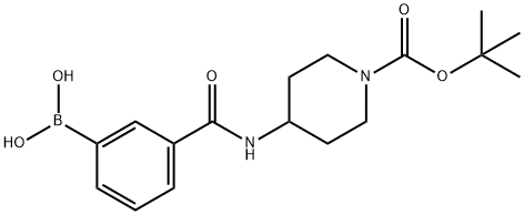(3-((1-(tert-butoxycarbonyl)piperidin-4-yl)carbaMoyl)phenyl)boronic acid Structure