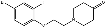 1-(2-(4-broMo-2-fluorophenoxy)ethyl)piperidin-4-one Structure