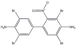 3,3',5,5'-TetrabroMo-2-nitro-[1,1'-biphenyl]-4,4'-diaMine Struktur
