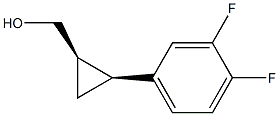 cis-(2-(3,4-difluorophenyl) cyclopropyl)Methanol Structure