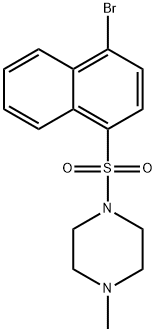 1-((4-bromonaphthalen-1-yl)sulfonyl)-4-methylpiperazine Struktur