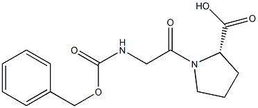 N-Cbz-glycyl-L-proline Structure
