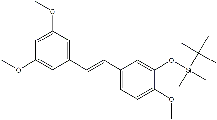 (E/Z)-3,4’,5-Trimethoxy-3’-(tert-butyldimethylsilyloxy)stilbene Struktur