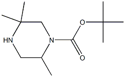2,5,5-三甲基哌嗪-1-甲酸叔丁酯, , 结构式