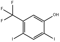 2,4-二碘-5-(三氟甲基)苯酚 结构式