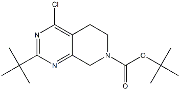 tert-Butyl 2-(tert-butyl)-4-chloro-5,6-dihydropyrido[3,4-d]pyriMidine-7(8H)-carboxylate Struktur