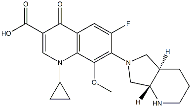 1-cyclopropyl-6-fluoro-1,4-dihydro-7-((4aR,7aS)-octahydropyrrolo [3,4-b]pyridin-6-yl)-8-Methoxy-4-oxoquinoline-3-carboxylic acid