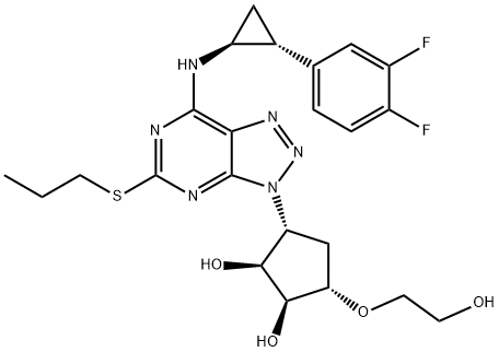 (1S,2S,3R,5S)-3-(7-((1S,2R)-2-(3,4-difluorophenyl)cyclopropylaMino)-5-(propylthio)-3H-[1,2,3]triazolo[4,5-d]pyriMidin-3-yl)-5-(2-hydroxyethoxy)cyclopentane-1,2-diol
