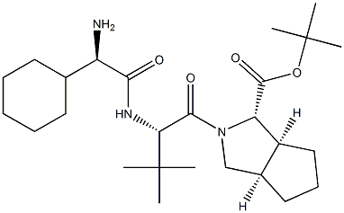 (1S,3aR,6aS)-tert-butyl 2-((S)-2-((R)-2-aMino-2-cyclohexylacetaMido)-3,3-diMethylbutanoyl)octahydrocyclopenta[c]pyrrole-1-carboxylate Structure