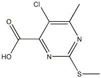 5-氯 -6-甲基 -2-(甲硫基)嘧啶 -4-羧酸 结构式