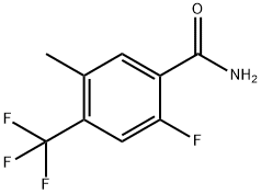 2-フルオロ-5-メチル-4-(トリフルオロメチル)ベンズアミド 化学構造式