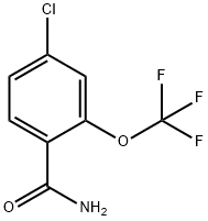 4-クロロ-2-(トリフルオロメトキシ)ベンズアミド 化学構造式
