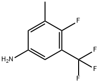 4-氟-3-甲基-5-(三氟甲基)苯胺, 1373920-72-9, 结构式