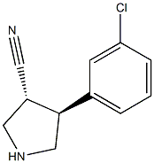 (3R,4S)-4 - (3 - 氯苯基)吡咯烷-3 - 腈, , 结构式