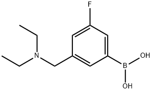 3-((二乙氨基)甲基)-5-氟苯基硼酸, 1704066-81-8, 结构式