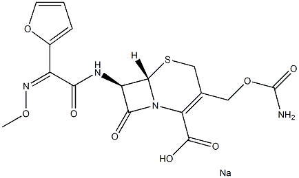 头孢呋辛钠杂质B, , 结构式