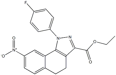 1-(4-氟苯基) -8-硝基 -4,5-二氢 -1H- 苯并[ G ]吲唑 -3-羧酸乙酯, 1403886-64-5, 结构式