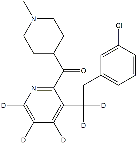 (3-(3-Chlorophenethyl)pyridin-2-yl-d5)(1-Methylpiperidin-4-yl)Methanone Structure
