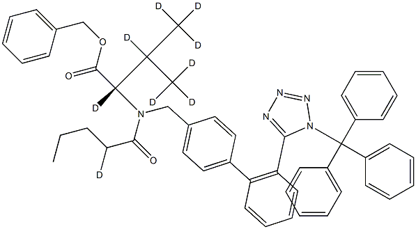 N-Trityl Valsartan Benzyl Ester-d9 Structure