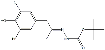 2-(1-(3-BroMo-4-hydroxy-5-Methoxyphenyl)propan-2-ylidene)hydrazinecarboxylic Acid tert-Butyl Ester Structure