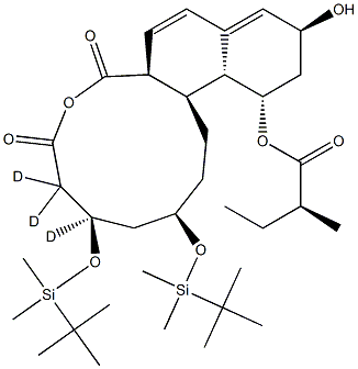 Pravastatin Lactone Di-(tert-butyldiMethylsilyl) Ether-d3 Structure