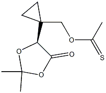 S-((1-(2,2-DiMethyl-5-oxo-1,3-dioxolan-4-yl)cyclopropyl)Methyl) Ethanethioate Structure