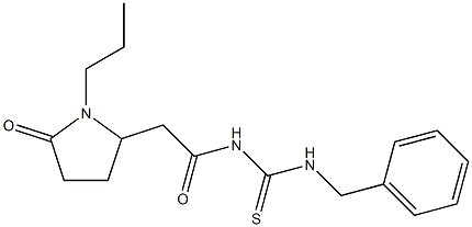 N-(BenzylcarbaMothioyl)-2-(5-oxo-1-propylpyrrolidin-2-yl)acetaMide Structure