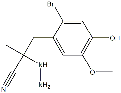 3-(2-BroMo-4-hydroxy-5-Methoxyphenyl)-2-hydrazinyl-2-Methylpropanenitrile Structure