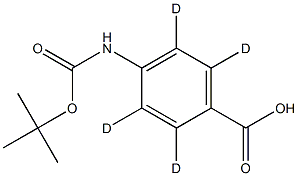 4-(N-tert-Butoxycarbonyl)aMinobenzoic Acid-d4 Structure