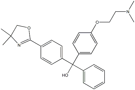 (4-(4,4-DiMethyl-4,5-dihydrooxazol-2-yl)phenyl)(4-(2-(diMethylaMino)ethoxy)phenyl)(phenyl)Methanol Struktur