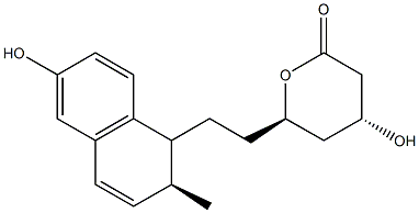 (4R,6R)-6-[2-[(2S)-1,2-Dihydro-6-hydroxy-2-Methyl-1-naphthalenyl]ethyl]tetrahydro-4-hydroxy-2H-pyran-2-one Structure